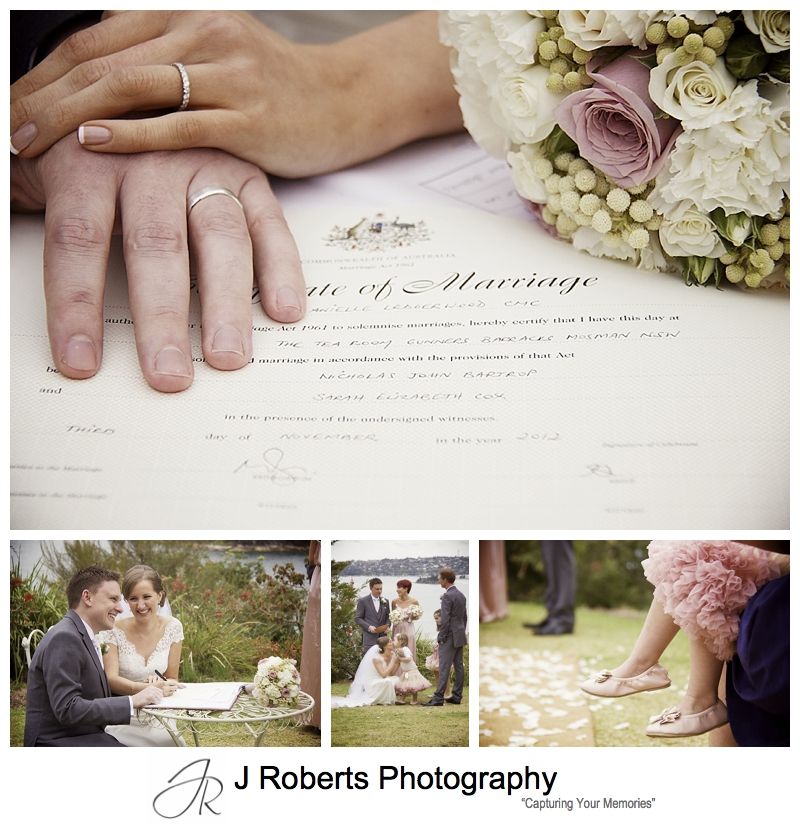 Signing the register at wedding ceremony - sydney wedding photography 